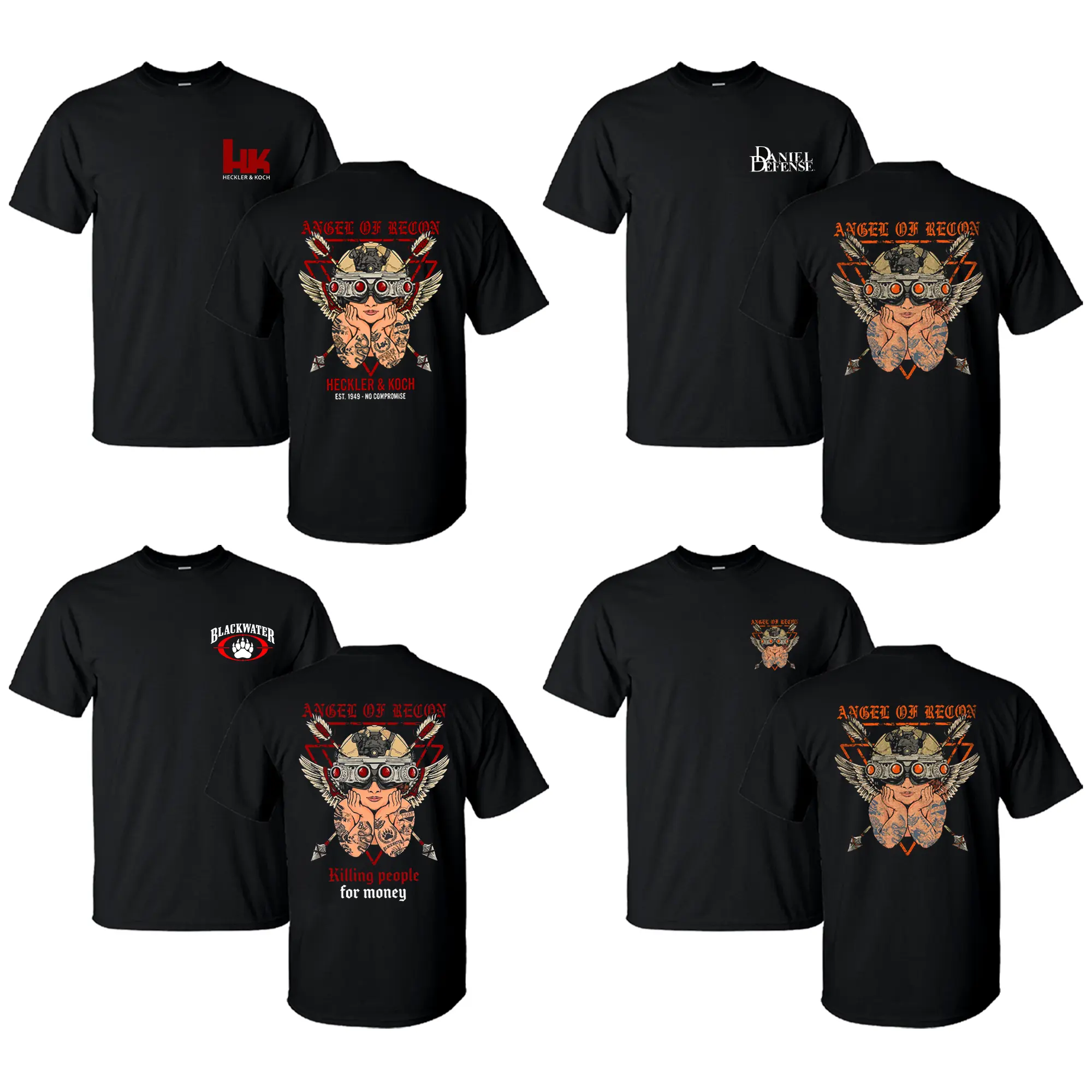 [COLLECTION] American Angel T-Shirt/Hoodie , Unisex Short Sleeve, 100% Cotton Casual Menswear, Gun Shirt Tactical Gear, Graphic Good Shirt, Made In USA.