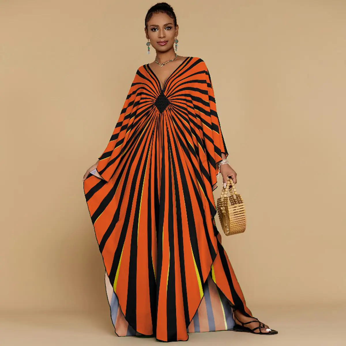 Orange Radiating Stripes