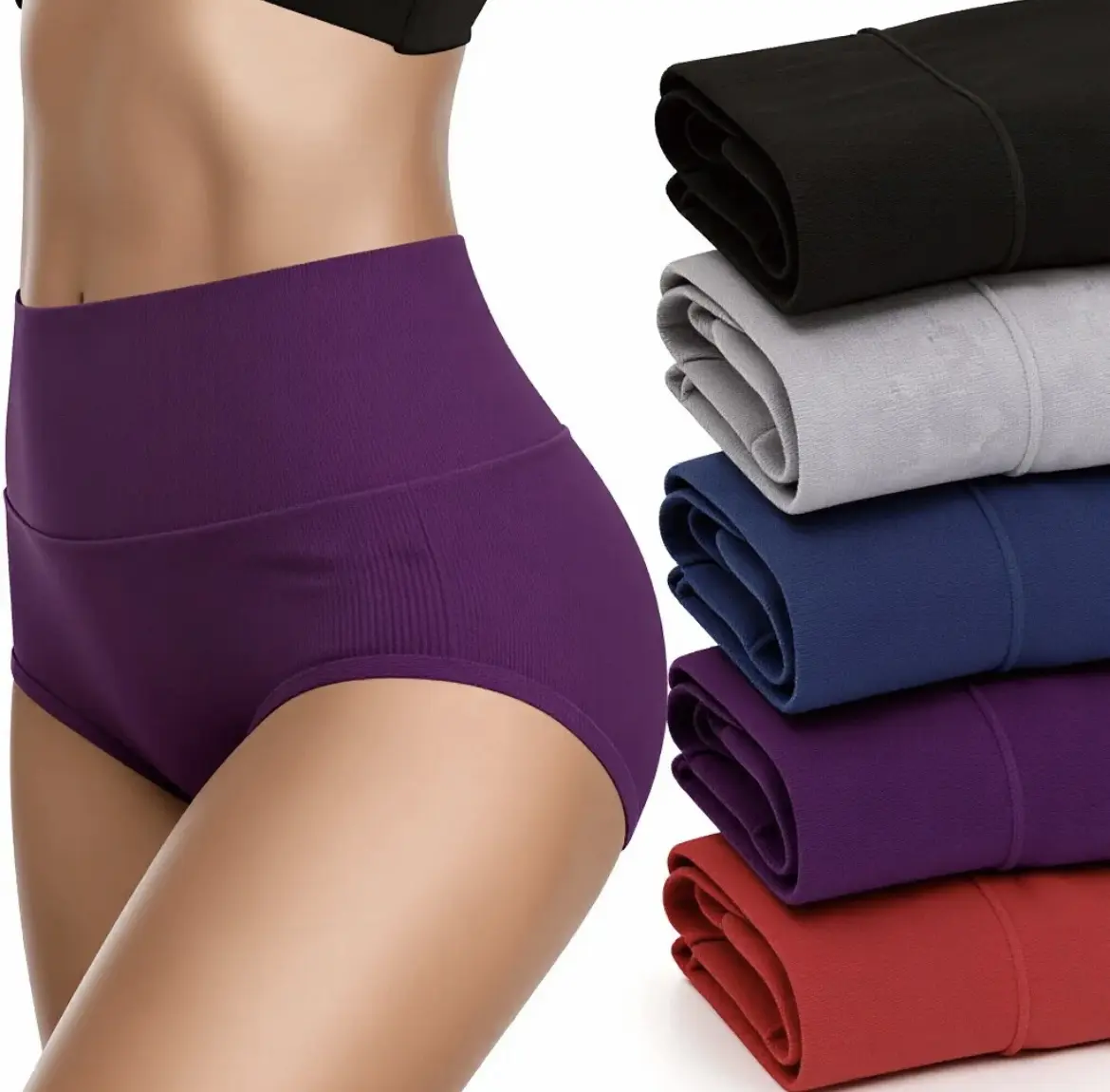 Women's High-Waist Tummy Control Seamless Cut Panties - Body Slimming, Butt Lifting Feminine Briefs for Everyday Wear, Butt Shaping Briefs, Casual, Multi-Size, Tummy Lift, High Waisted Tummy Control Briefs