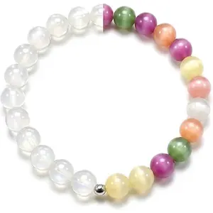 Virelyn B Dopamine Bracelets Mood Bracelets UV Reactive Color Changing Beaded Bracelet Set Rainbow Summer Accessories for Women