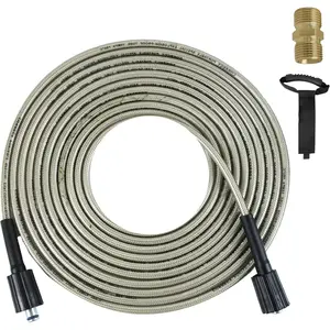 25FT  Washer Hose, 1/4'' Kink Resistant Power Washing Extension Hose, 2300 PSI High  Replacement Hose with M22 Fittings