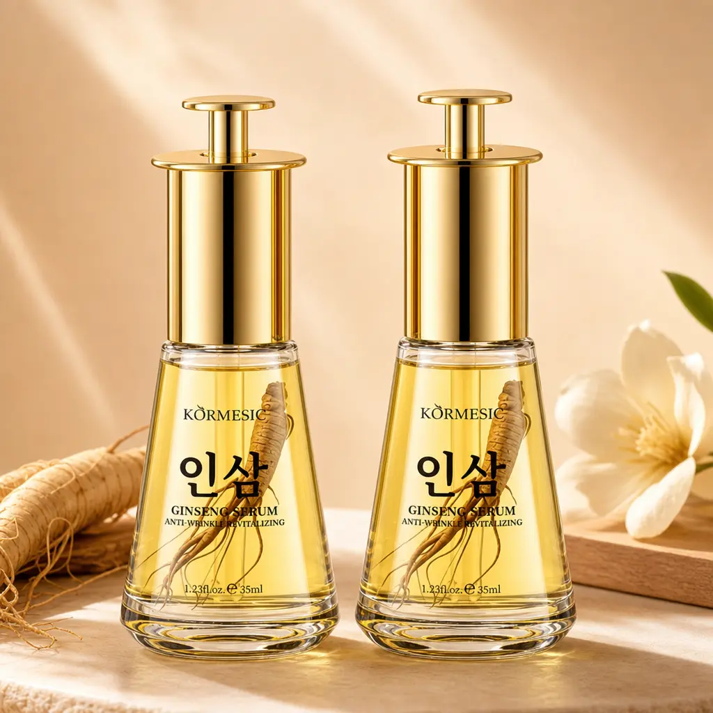 KORMESIC Ginseng Extract Anti-Aging Concentrated Serum - Lightweight 35ml Facial Essence for All Skin Types, with Revitalizing, Anti-Wrinkle, Moisture & Skin Repair Benefits for Daily Skincare