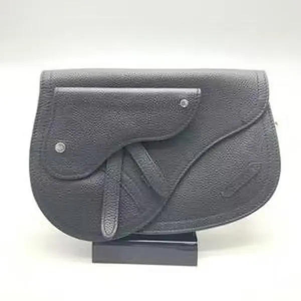 Pre-owned Dior Black Saddle Crossbody Bag 10005916