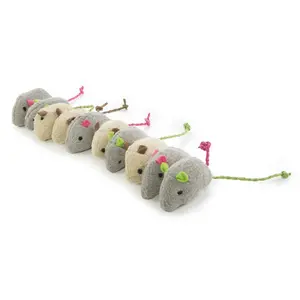 Skitter Critters Value Pack Catnip Cat Toys - Gray/Cream, Set of 10
