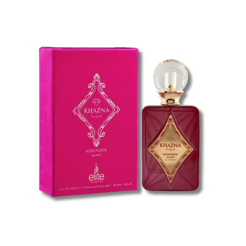 Risala Khazna Kohinoor Women's Eau De Parfum - Floral Citrus Scents Perfume for Adults, Elegant Liquid Fragrance with Creamy Sweet Musky, Bergamot Rose & Vanilla Notes, 3.4 fl oz (3 to 3.9 fl oz Range)