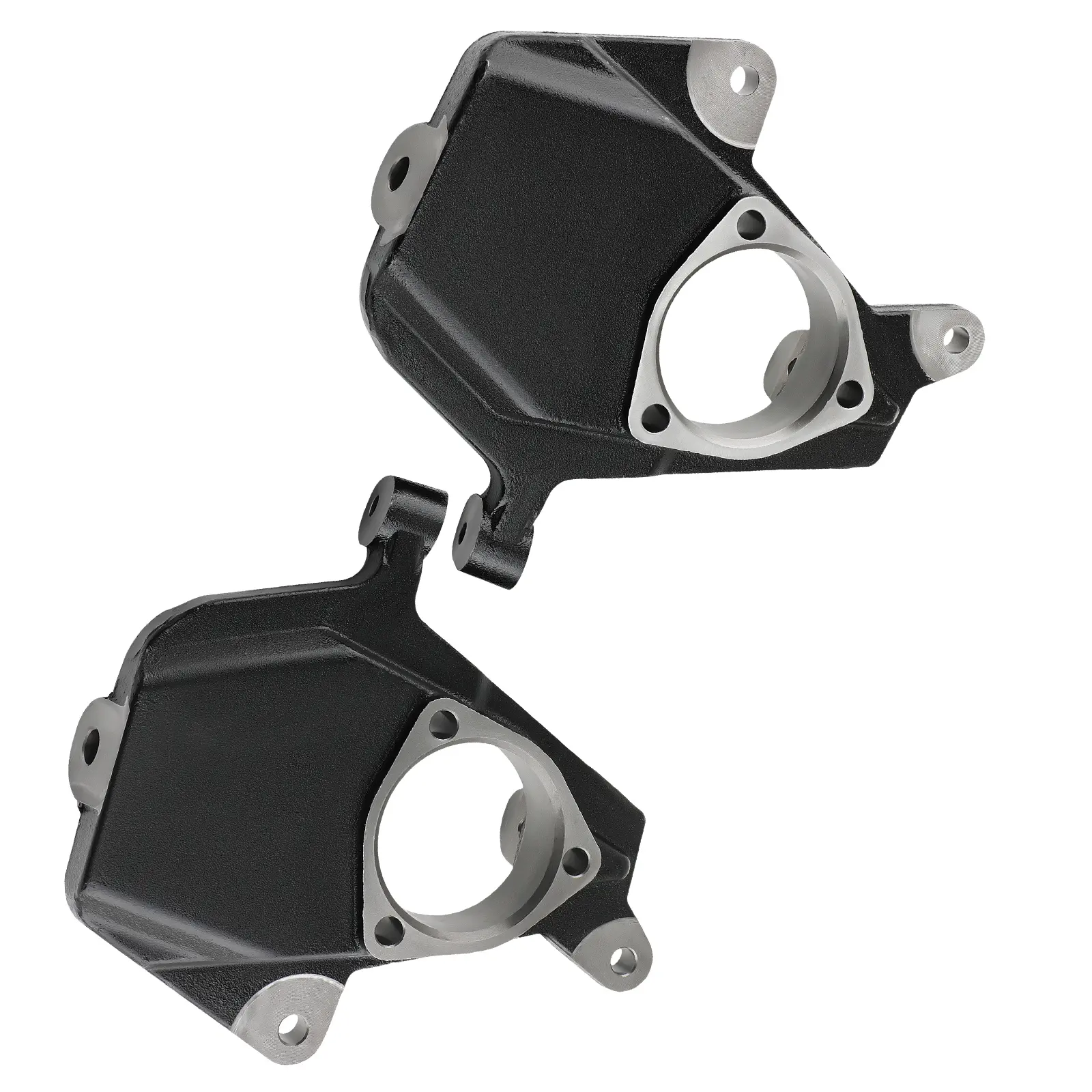 MAXPEEDINGRODS 2x Front 2-in Drop Lowering Spindles Kit - Car Tools, 2-inch Drop Boost Cast Iron (19.5kg), 17" Rim Fitment, Compatible with Chevy/GMC Silverado Sierra 1500 2WD 1999-2006 for Lower Ride Height