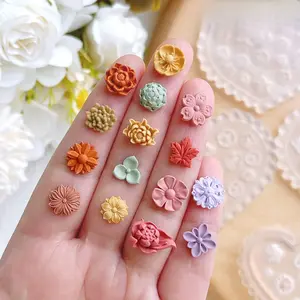 12 Pieces Small Flower Polymer Clay Molds Mini Flower and Leaf Mini Floral and Leaf Craft DIY Tool, Small Rose Daisy Silicone Polymer Clay Molds for Jewelry Earring Making Decoration(Floral Style) - Home Improvement.
