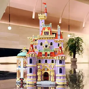 Beauty and Beast Castle Building Blocks Set, Educational Toy, STEM Building Blocks, Home Office Decoration, Adult Use, Christmas Gift, Compatible with 43263 2916PCS