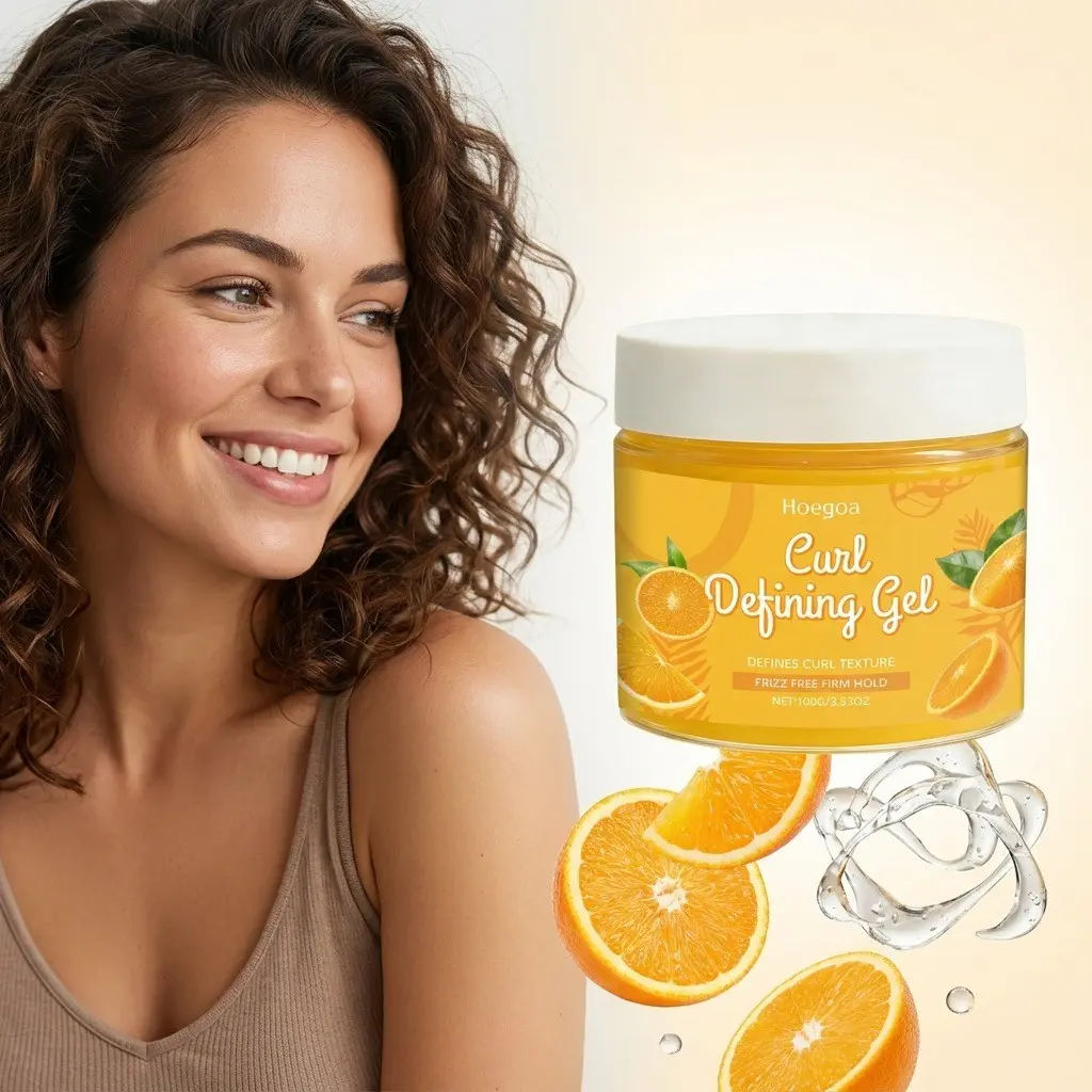 Hoegoa Curl Defining Gel, Natural Look, Breathable Lightweight, Glossy Finish, Non-Sticky, Perfect for Everyday Use