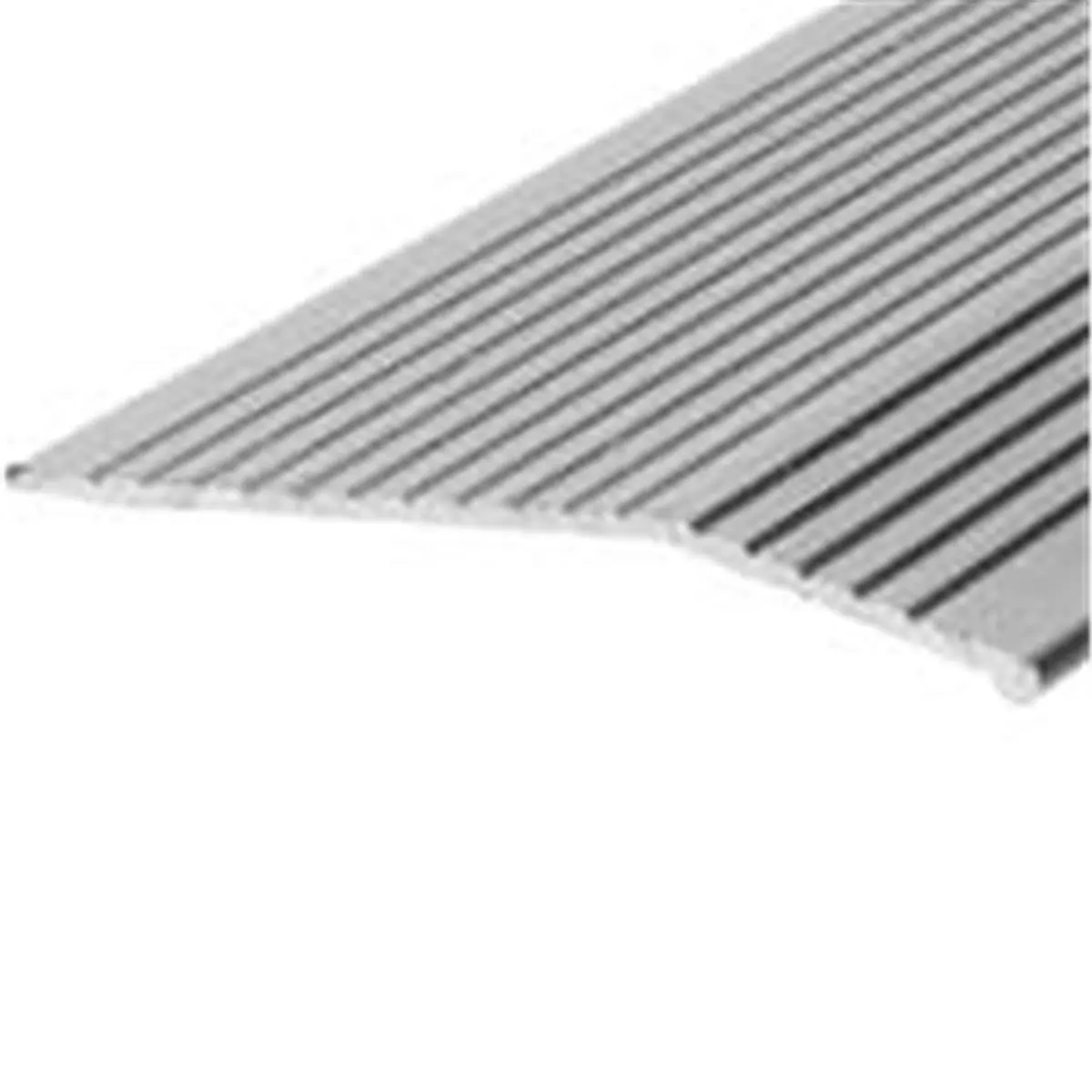 THERMWELL PRODUCTS Silver Fluted Floor Joiner Transition Strip, 2x36 in Seam Coverage Connector for Water Sports Flooring, Joins Floors & Covers Seams/Spaces