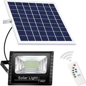 Solar Flood Light Outdoor 200w/300w, 1pc Remote Control, Ip67 Waterproof, Dusk to Dawn Auto on Off, Security Light for Home Yard Garage