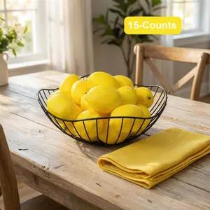 15pcs Realistic Lemon Fruit Decorations, Perfect for Home Décor, Floral Arrangements, Holiday Decor, Photography Props, Fruit Tray Decoration