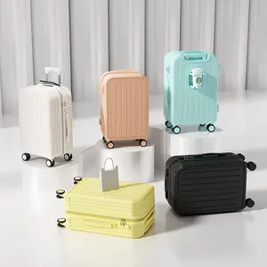 【Travel in Style】 ROMOYA Multifunctional Luggage, Conquer Every Travel Challenge with Ease! Comfortable, Smart, and Stylish!Cup holder/USB port/side hook,20/24/26" 4 WheelsLightweight Waterproof