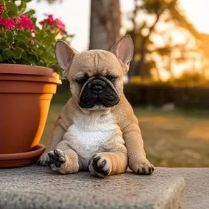 French Bulldog Puppy Statue Resin Dog Figurine, Indoor Home Decor, Perfect Gift for Pet Lovers, Christmas Birthday Graduation