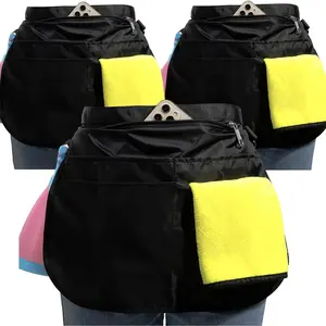 Small Size Cleaning Caddy Apron for Women with 5 Pockets, Professional Waterproof Cleaning Supplies Household Items Cleaners Laundry