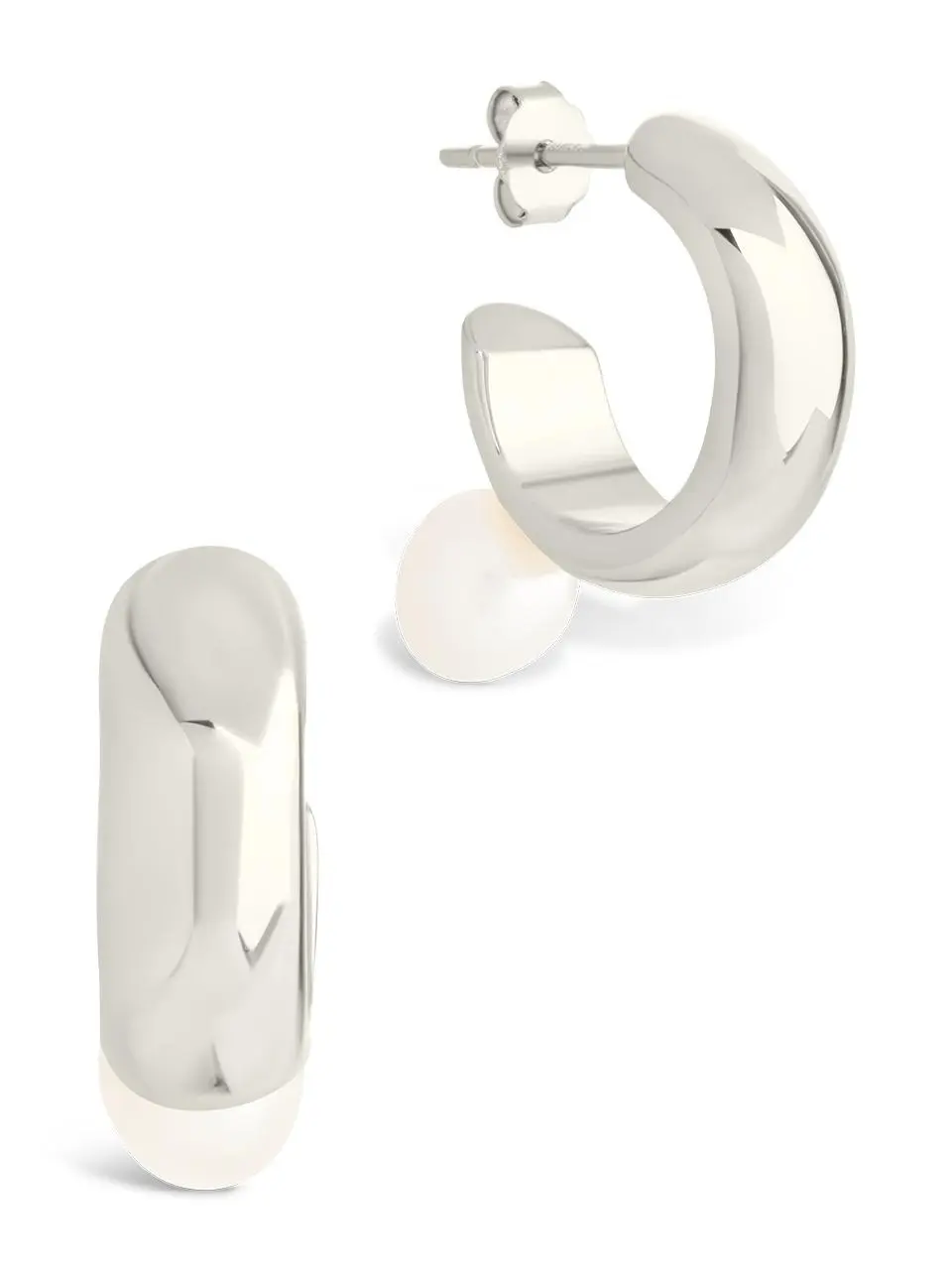 Sterling Silver Micki Pearl Drop Stud Earrings