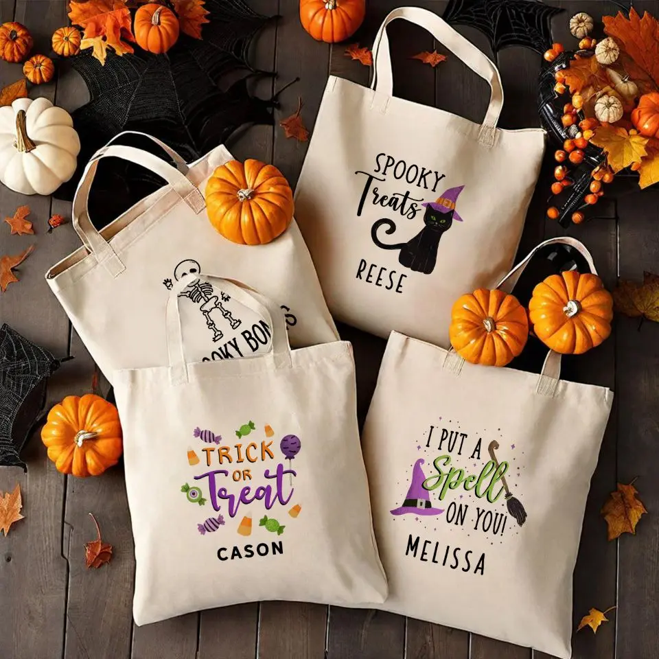 Personalized Halloween Tote Bag - Sweet and Spooky