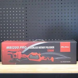 MB1200 Pro Brushless Rotary Polisher | 1200W Motor, 5”/6” Plate, 6-Speed, 5/8” Thread
