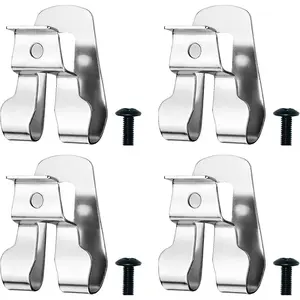 4-Pack Belt Clips for Ryobi, Belt Hooks with Screws for Ryobi and Ridgid 18V Tools 633586002, 304 Stainless Steel Tool Belt Clips, Replacement Drill Belt Clip Hooks for Ryobi, Makita, and Dewalt