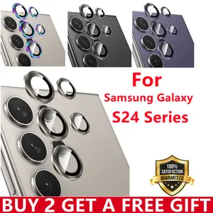 For Samsung Galaxy S24 Ultra S24 Plus Metal Rings Camera Lens Protector Cover