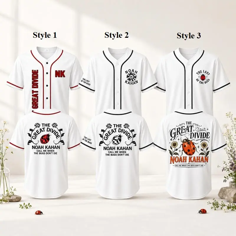 Noah Kahhan Baseball Jersey, The Great Divide Baseball Jersey, Country Music Bug Gift, The Best Gift For Fan