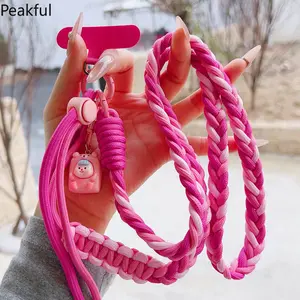 Coloful Lanyard Crossbody Shoulder Straps Keychain Key Ring Braided Rope With High Quality Replacement Patch For Accessories