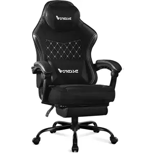【 Today's flash sale】Vonesse Adult Gaming Chair, High Back Computer Chair, Large Gaming Chair with Foot Pedal and Massage Function, 160° Tilt Gaming Chair 300 lb recliner Office Chair V3008A