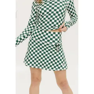 George Skirt - Green/White Checkered