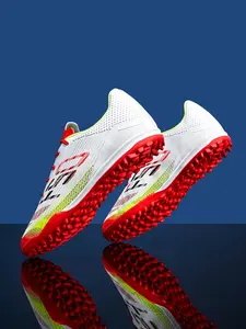 Breathable Men's Soccer Shoes TF Studs, Outdoor Sports Cleats, Durable Anti-Slip, Superior Grip, Ankle Protection, All-Season Use, Football Cleats