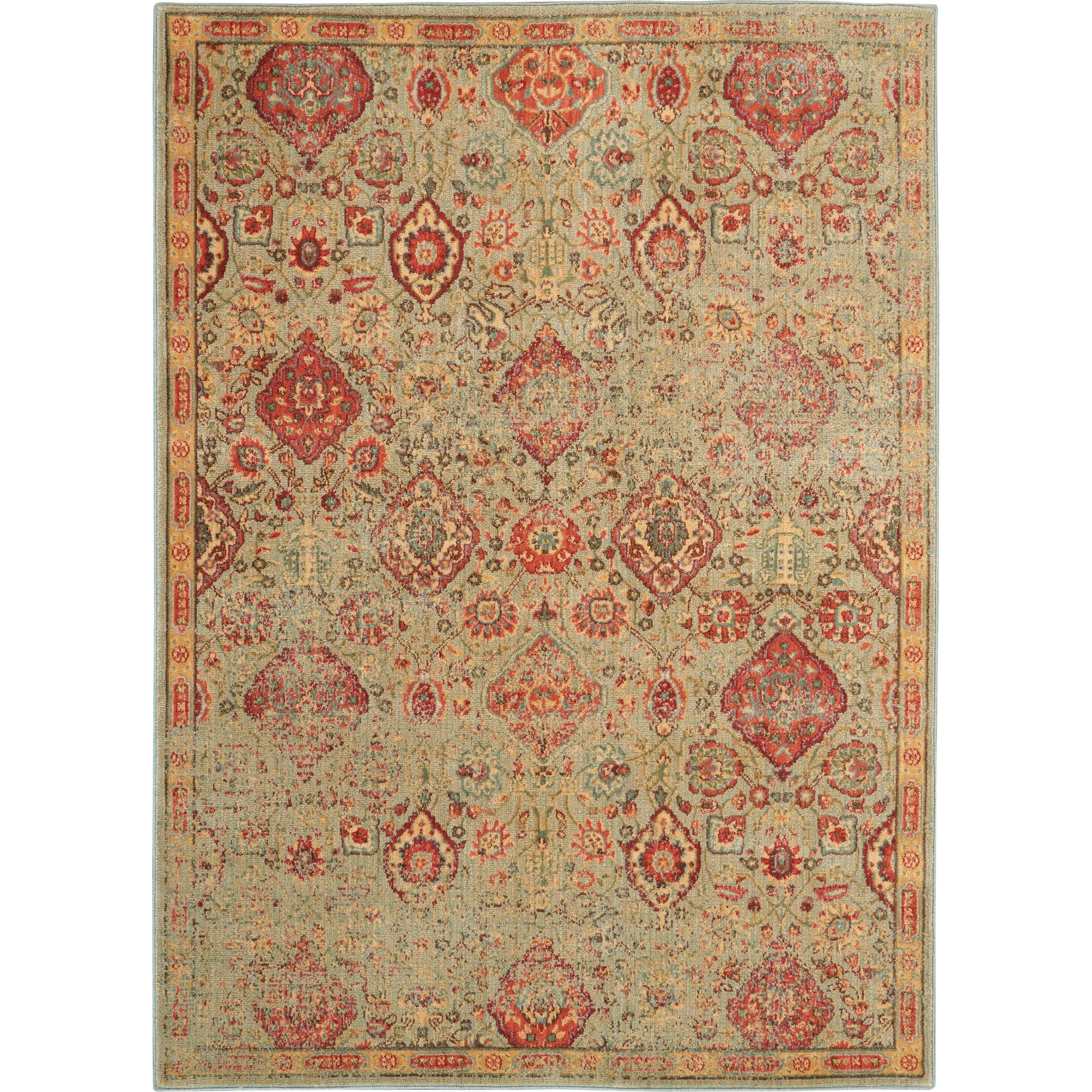 Nourison Home Somerset ST90 Light Green Traditional Power-loomed Rug