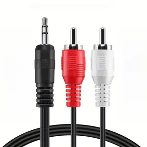 3.5mm Stereo Jack to 2 RCA Audio Cable, Audio Cable, Stereo Audio Y Adapter Cable Splitter, Audio & Video Accessories for Speaker, Mobile Mini Computer Player