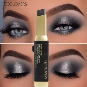 1PC [Long-Lasting Eyeshadow Stick] Waterproof Sweatproof Double Color Glitter Eyeshadow Stick | Long-Lasting Stainproof Makeup Essential - Perfect Gift