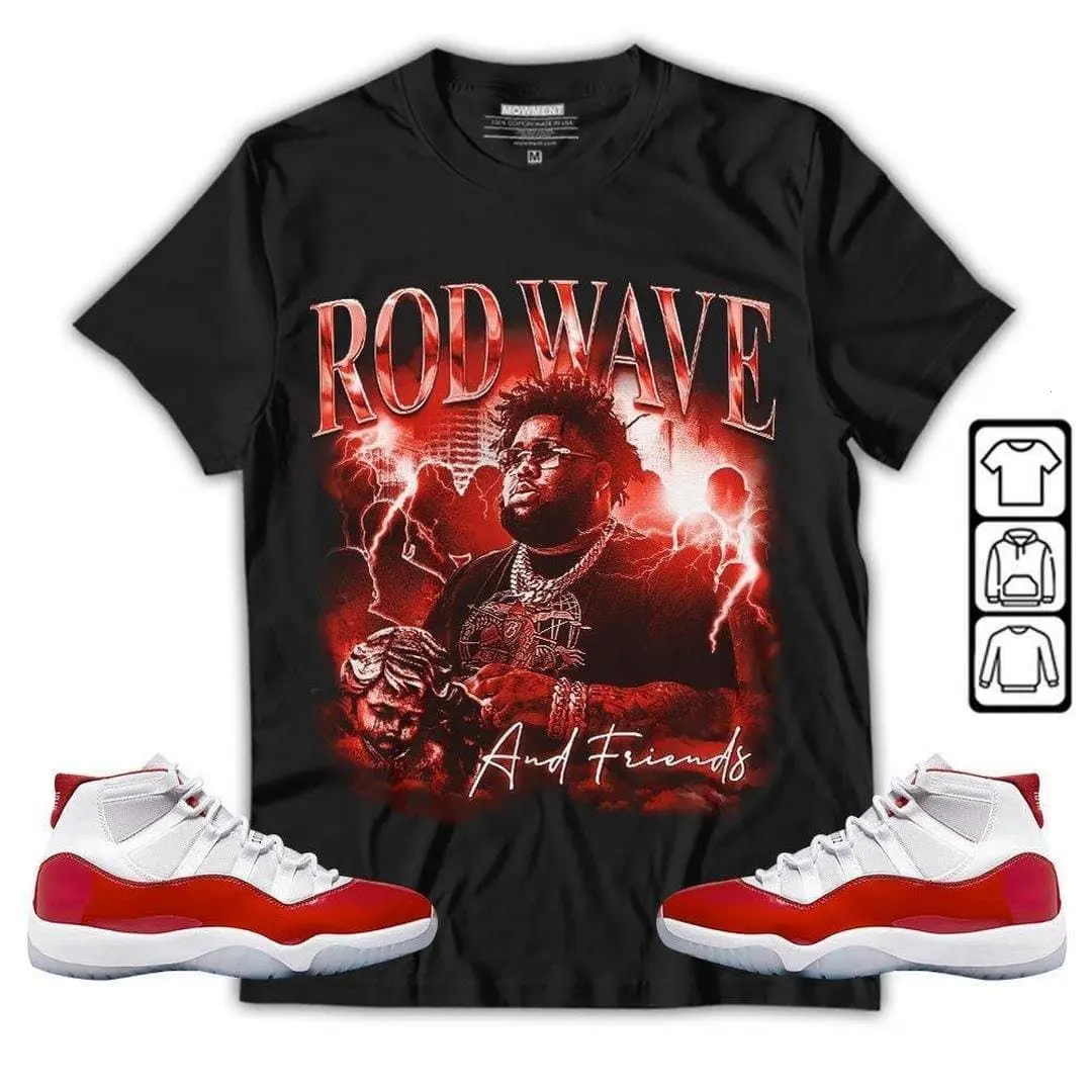 Rod Wave Rap Unisex Shirt, To Match Sneaker 11 Varsity Red shirt t-shirt Streetwear Top