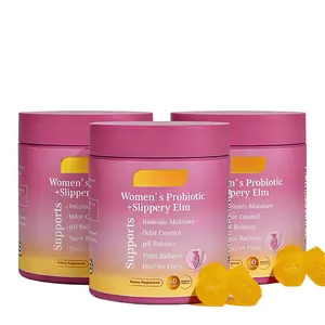 Her Juicy Plant-Derived Feminine Probiotic Gummies Featuring Pure Slippery Elm, Natural XOS Prebiotics & Lactobacillus Complex Gentle Support for Women’s pH Balance & Dryness, Pineapple 60 Counts