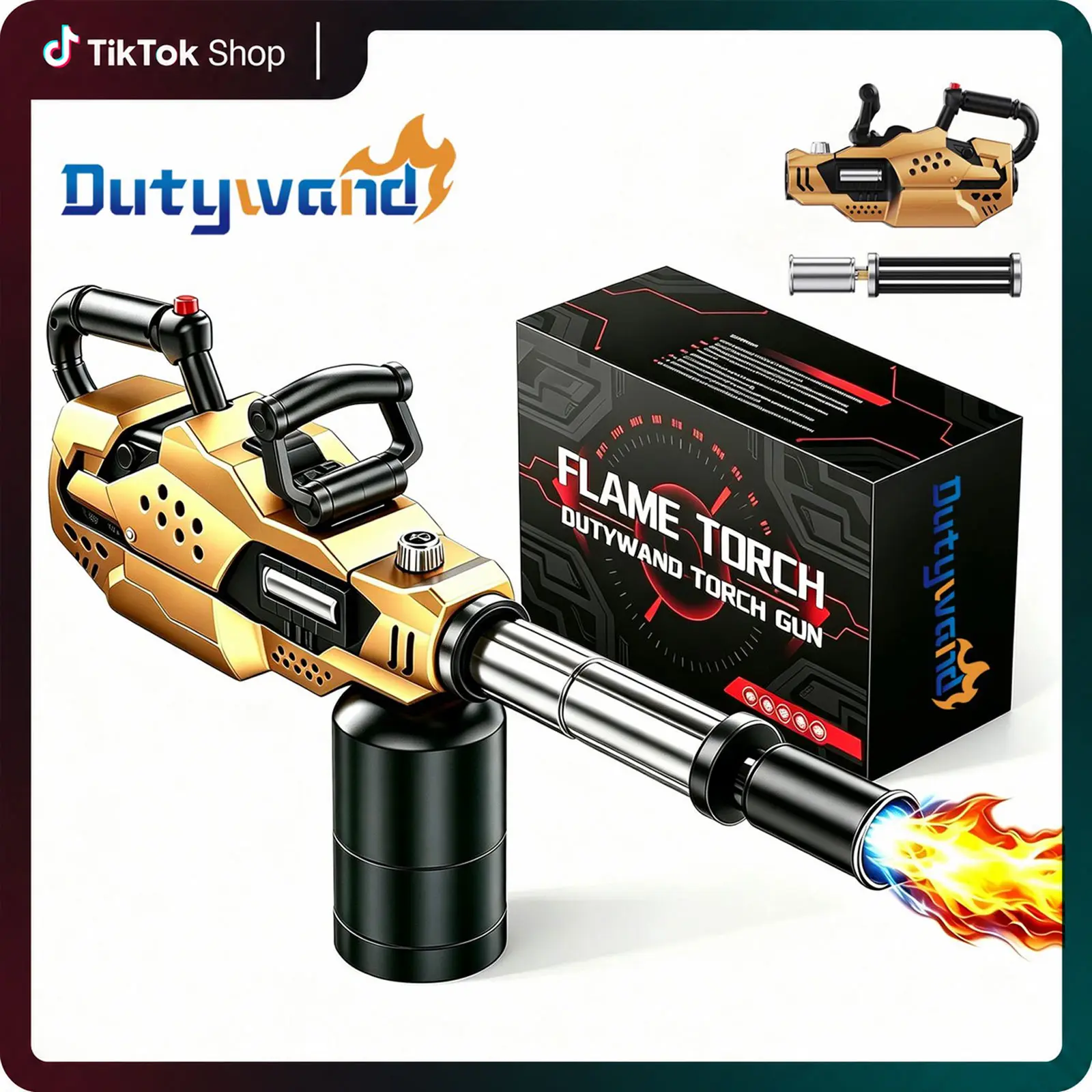 Propane Torch Weed Burner, High Output Weed Torch, 30" Detachable Long Arm Heavy Duty Gatling Design Blow Torch For Garden, Wood, Ice, Snow, Melting (Propane Tank Not Included)