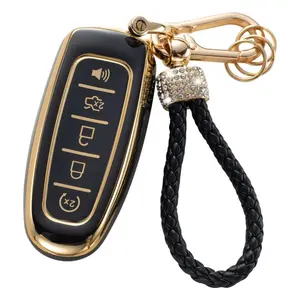 Ford Keychain Protector Case with Lanyard, Smart Key Fob Protector Storage Box for Ford C-Max, Edge, Escape, Expedition, Explorer, Flex, Focus, Taurus, Lincoln Mks, Mkt, Mkx, Key Fob Cover