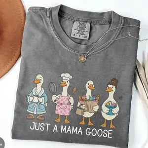 Comfort Colors Mama Goose Shirt, Funny Mom Life Tee, Cute Mother's Day Gift, Mom Humor Shirt, Goose Mom Tee