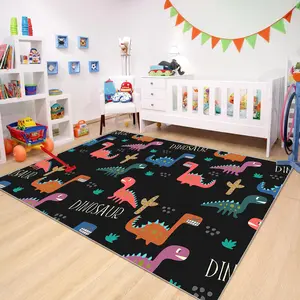 Cartoon Dinosaur Pattern Floor Mat, Non-slip Soft Area Rug, Fluffy Rug, Animal Printed Rug, Rectangle Home Decorative Carpet for Living Room Bedroom Nursery, Home Decor