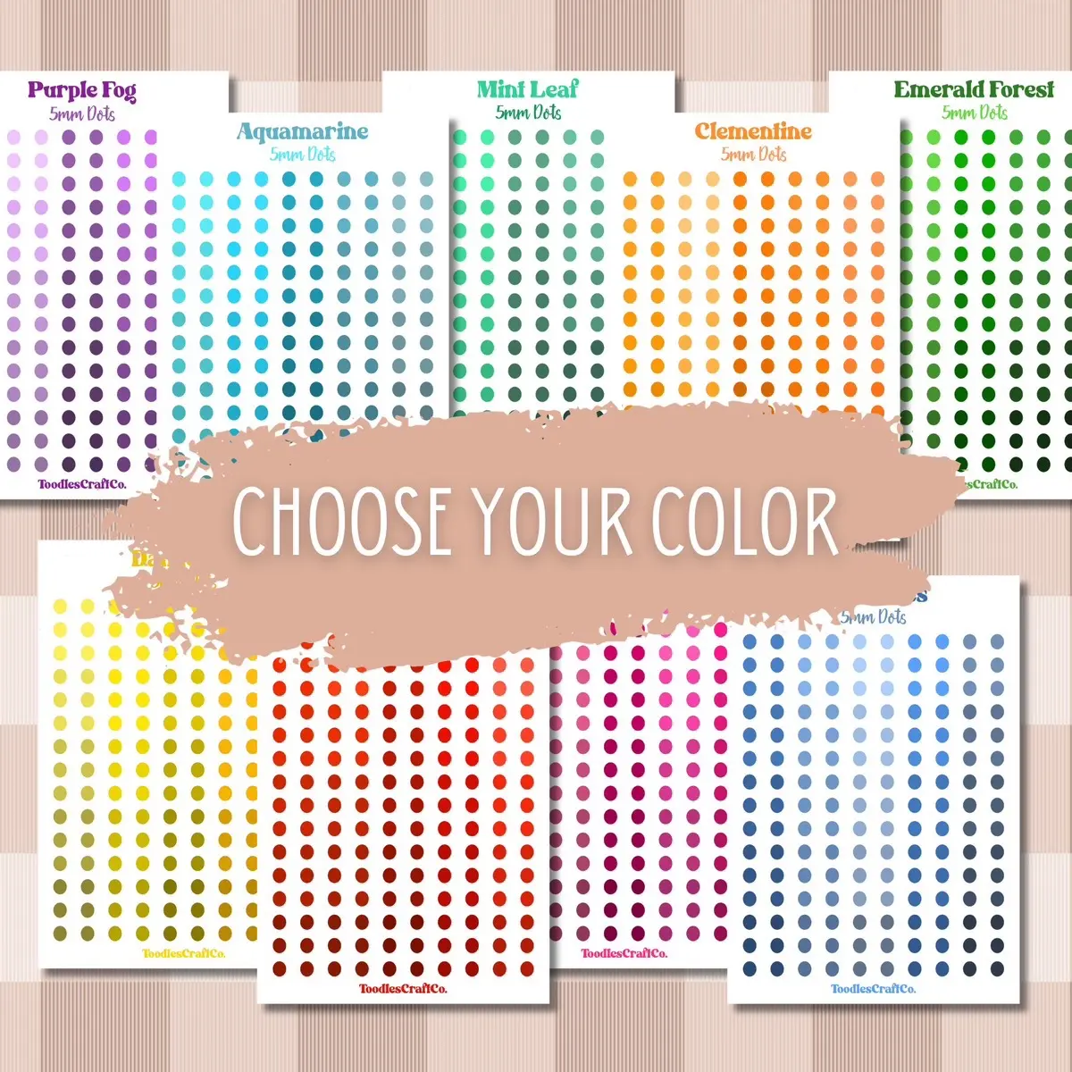 5mm Dot Sticker Sheet for planners, bullet journaling, scheduling & more