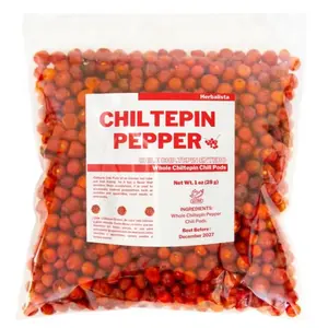 Dried Chiltepin Peppers (Chile Tepin) – 1oz Bag - Great For Use with Seafood, Sauces, Stews, Salsa, Meats. Very Hot with a Smoky Flavor. Air Tight Resealable Bag. By Amazing Chiles & Spices.