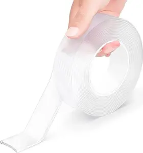 Double Sided Tape Heavy Duty, Nano Double Sided Adhesive Tape, Clear Mounting Tape Picture Hanging Adhesive Strips (9.85 Feet)