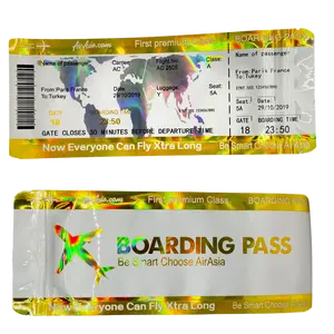 Boarding Pass Mylar packaging 3.5 ~ 7g capacity
