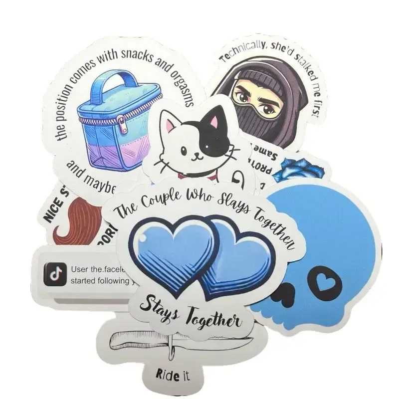 Lights Out Inspired Dark Romance Bookish Sticker Set, 12-Pack Star-Dot-Gem Holographic Laminated Vinyl Stickers, Water-Resistant for Laptops, Dark Romance Fans