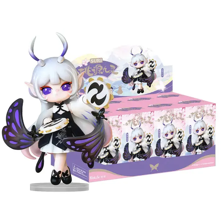 Rolife Suri Paradise Guardians PVC Vinyl Blind Box Series - Fantasy Anime Detailed Gradient Glitter Collectibles, Secret Edition Spirit Figures, Full Set PDQ Display Box with Unique Xianxia Character Exclusive Base, Perfect Surprise Present for Toy Lovers