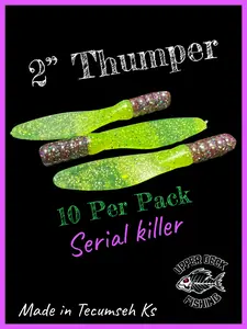 Thumper Flat Tail 10-Pack, 2-Inch by upper deck fishing