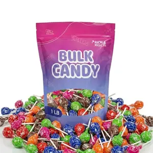 TOOTSIE POPS Lollipops 1 & 2 lb – Bulk Bag, 6 Classic Assorted Flavors, Chocolate, Cherry, Orange, Grape, Green Apple and Raspberry | Gluten Free, Chewy Center & Hard Candy Coating, Individually Wrapped Suckers