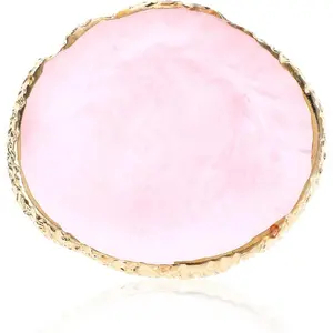 Resin Nail Art Palette, Nail Polish Palette Nail Painting Mixed Color Palette Gilded Edge Nail Art Color Mixing Tray DIY Nail Gel Makeup Display Board Pallet for Nail Art