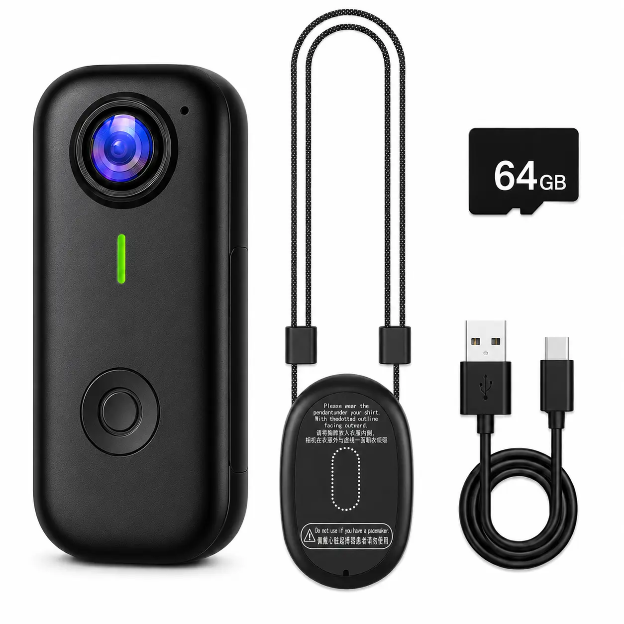 1080P Thumb Camera Mini Action Recorder, App Control 120° Wide Angle Portable Wearable Camera with Magnetic Attachment, Thumb-Size Body for Travel, Sports & Daily Use holiday gift