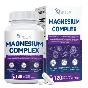[New product]Migcopat Magnesium Complex with Ashwagandha, L-Theanine & NAD+ | 24-in-1 Chelated Blend with Glycinate, Malate, Citrate & More | Supports Calm, Energy, Muscle & Sleep | Non-GMO, 120 Vegan Capsules #SummerVibes