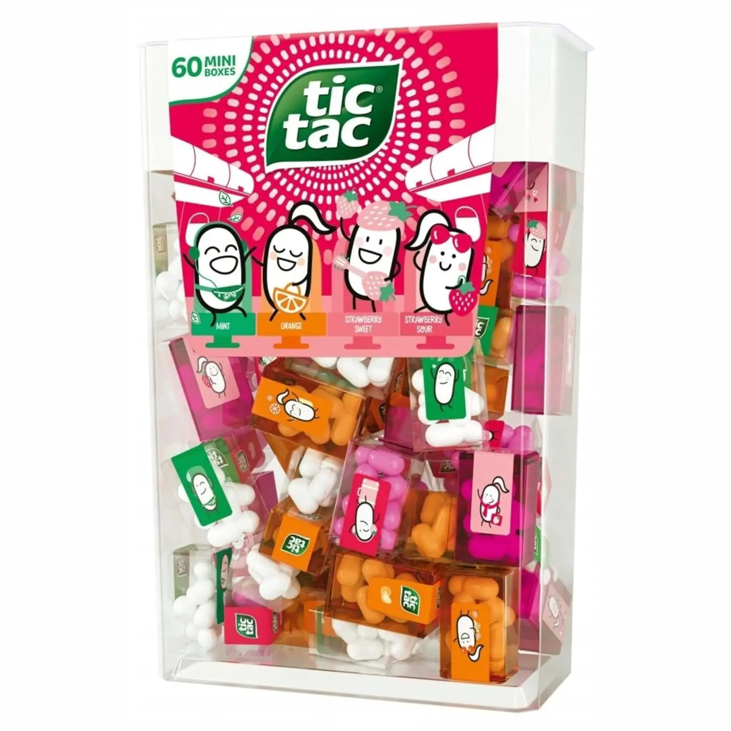Tic Tac Travels Fruity Snack Candy - Strawberry Edition with Orange Flavor, Pre-Packed Mini Packets, Shelf-Stable Treats